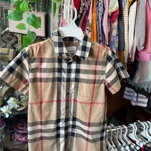 Burberry Cream Casual Button Down Shirt